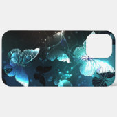 Mint Night Butterflies Case-Mate iPhone Case (Achterkant (horizontaal))