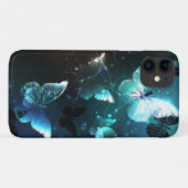 Mint Night Butterflies Case-Mate iPhone Case (Achterkant (horizontaal))