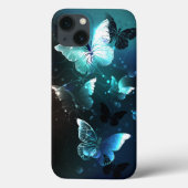 Mint Night Butterflies Case-Mate iPhone Case (Achterkant)