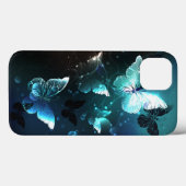 Mint Night Butterflies Case-Mate iPhone Case (Achterkant (horizontaal))