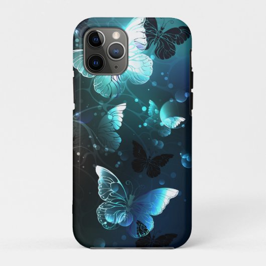 Mint Night Butterflies Case-Mate iPhone Case (Achterkant)
