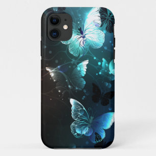 Mint Night Butterflies Case-Mate iPhone Case