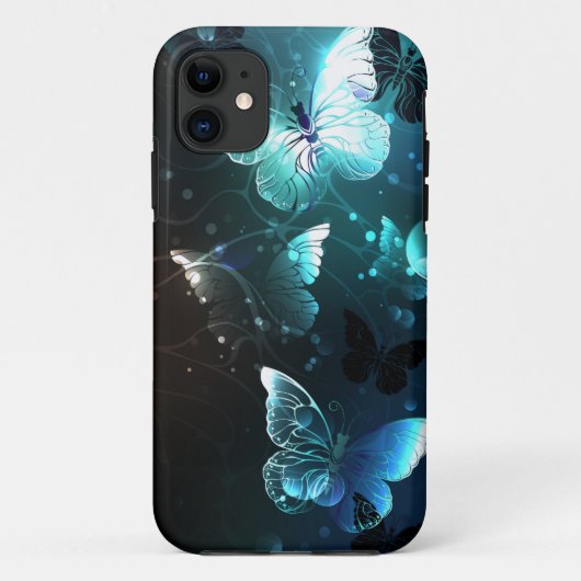 Mint Night Butterflies Case-Mate iPhone Case (Achterkant)