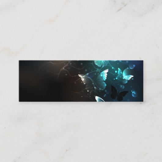 Mint Night Butterflies Contactkaartje (Voorkant)