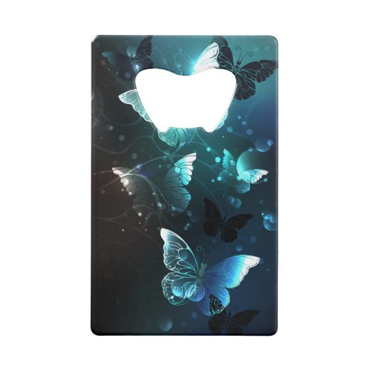 Mint Night Butterflies Creditkaart Flessenopener (Voorkant)