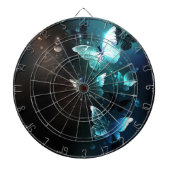 Mint Night Butterflies Dartbord (Voorkant)