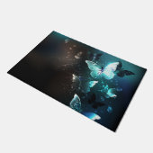 Mint Night Butterflies Deurmat (Schuin)