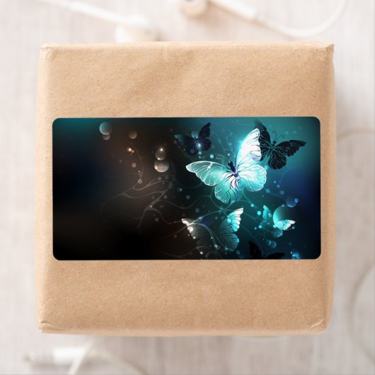 Mint Night Butterflies Etiket (Insitu)