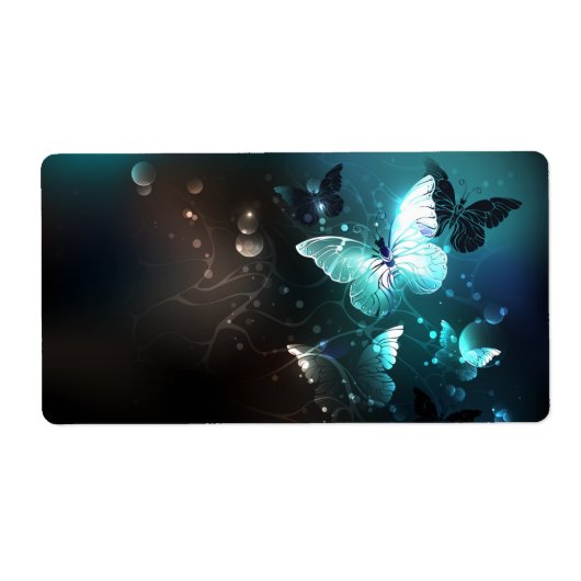 Mint Night Butterflies Etiket (Voorkant)