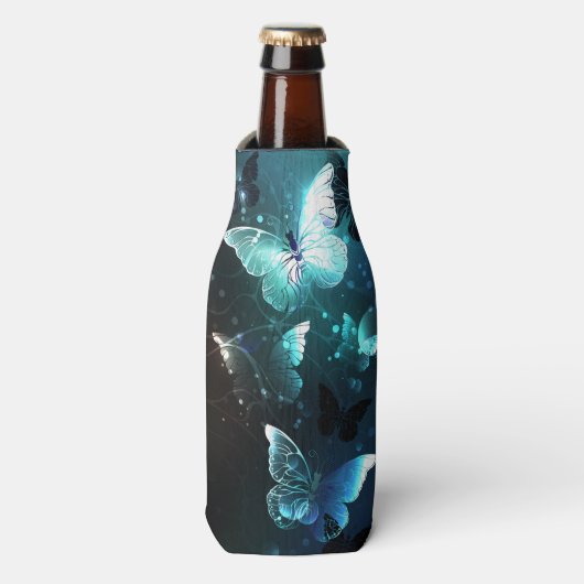 Mint Night Butterflies Flesjeskoeler (Fles Voorkant)