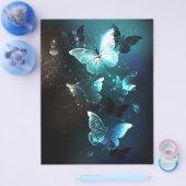 Mint Night Butterflies Flyer (Enkel)