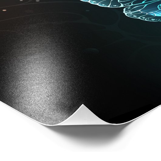 Mint Night Butterflies Foto Afdruk (Hoek)