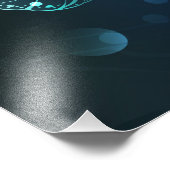 Mint Night Butterflies Foto Afdruk (Hoek)