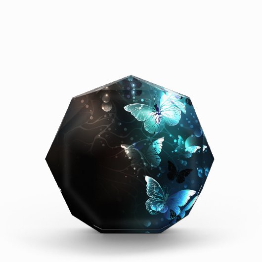 Mint Night Butterflies Fotoblokken (Voorkant)