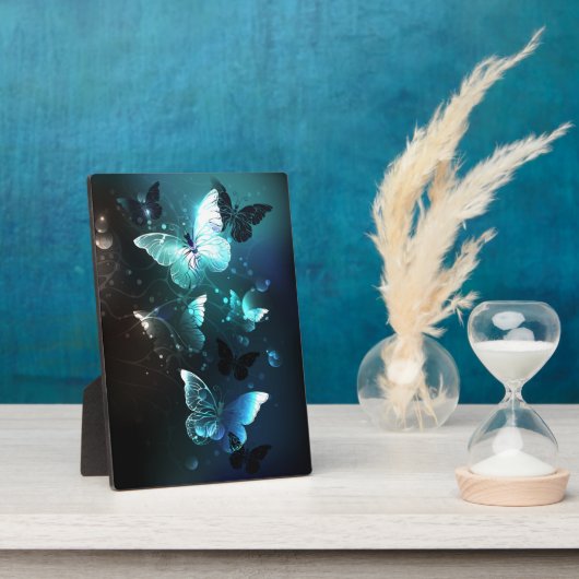 Mint Night Butterflies Fotoplaat (Zijkant)