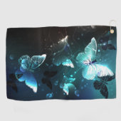 Mint Night Butterflies Golfhanddoek (Horizontaal)