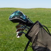 Mint Night Butterflies Golfheadcover (Insitu)