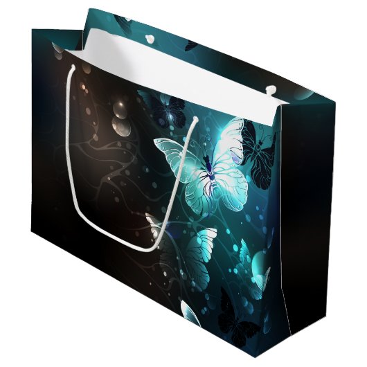 Mint Night Butterflies Groot Cadeauzakje (Voorkant Gekanteld)