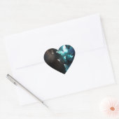 Mint Night Butterflies Hart Sticker (Envelop)