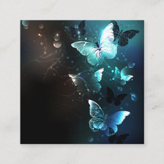 Mint Night Butterflies Informatiekaartje (Voorkant)