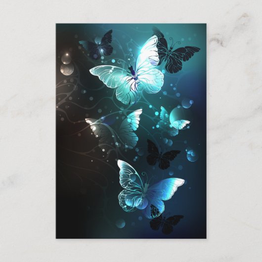 Mint Night Butterflies Informatiekaartje (Voorkant)