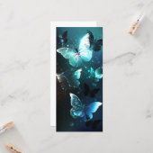 Mint Night Butterflies Kaart (Voorkant / Achterkant in situ)