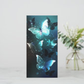 Mint Night Butterflies Kaart (Staand voorkant)