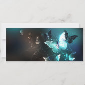 Mint Night Butterflies Kaart (Achterkant)