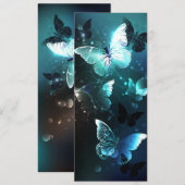 Mint Night Butterflies Kaart (Voorkant / Achterkant)