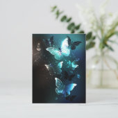 Mint Night Butterflies Kaart (Staand voorkant)
