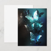 Mint Night Butterflies Kaart (Voorkant / Achterkant)