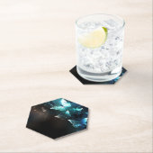 Mint Night Butterflies Kartonnen Onderzetters (Insitu)