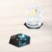 Mint Night Butterflies Kartonnen Onderzetters (Insitu)