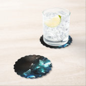 Mint Night Butterflies Kartonnen Onderzetters (Insitu)