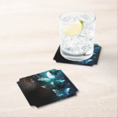 Mint Night Butterflies Kartonnen Onderzetters (Insitu)