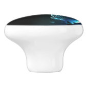 Mint Night Butterflies Keramische Knop (Zijkant)