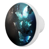 Mint Night Butterflies Keramische Knop (Rechts)