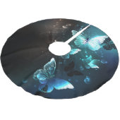 Mint Night Butterflies Kerstboom Rok (Gekanteld)