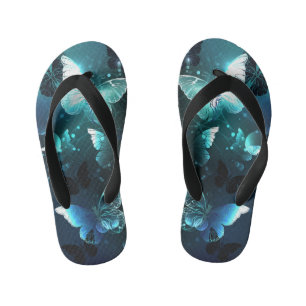 Mint Night Butterflies Kinder Teenslippers