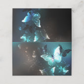 Mint Night Butterflies Klantenkaartje (Buitenkant ongevouwen)