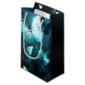 Mint Night Butterflies Klein Cadeauzakje (Voorkant Gekanteld)