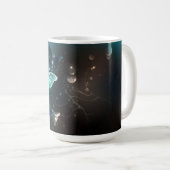 Mint Night Butterflies Koffiemok (Voorkant rechts)