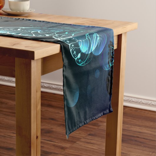 Mint Night Butterflies Korte Tafelloper (Voorbeeld)