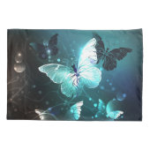 Mint Night Butterflies Kussensloop (Achterkant)