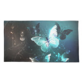 Mint Night Butterflies Kussensloop (Achterkant-Links)