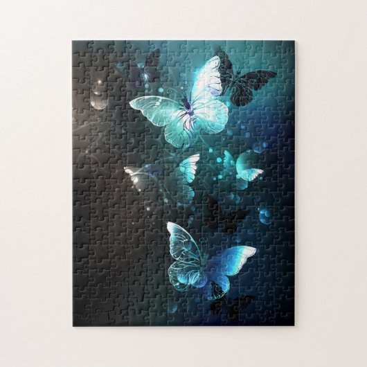 Mint Night Butterflies Legpuzzel (Verticaal)