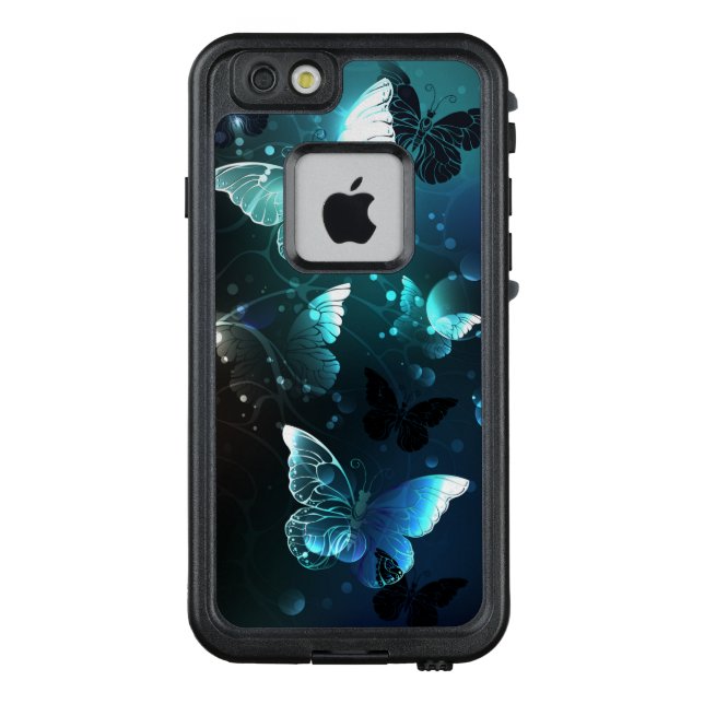 Mint Night Butterflies LifeProof iPhone Hoesje (Achterkant)