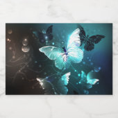 Mint Night Butterflies Likeurfles Etiket (Enkel label)