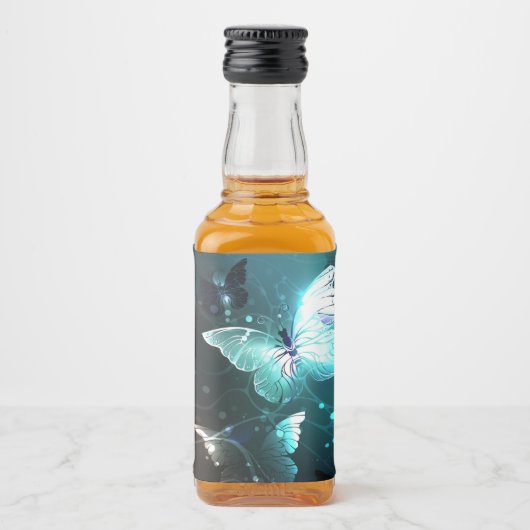 Mint Night Butterflies Likeurfles Etiket (Voorkant)