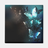 Mint Night Butterflies Magneet (Voorkant)
